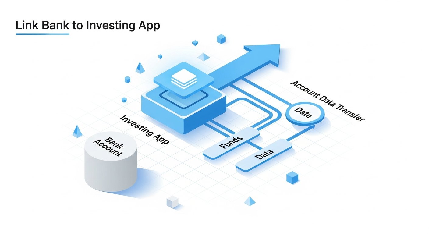 link bank account to investing app - infographic 4 illustration