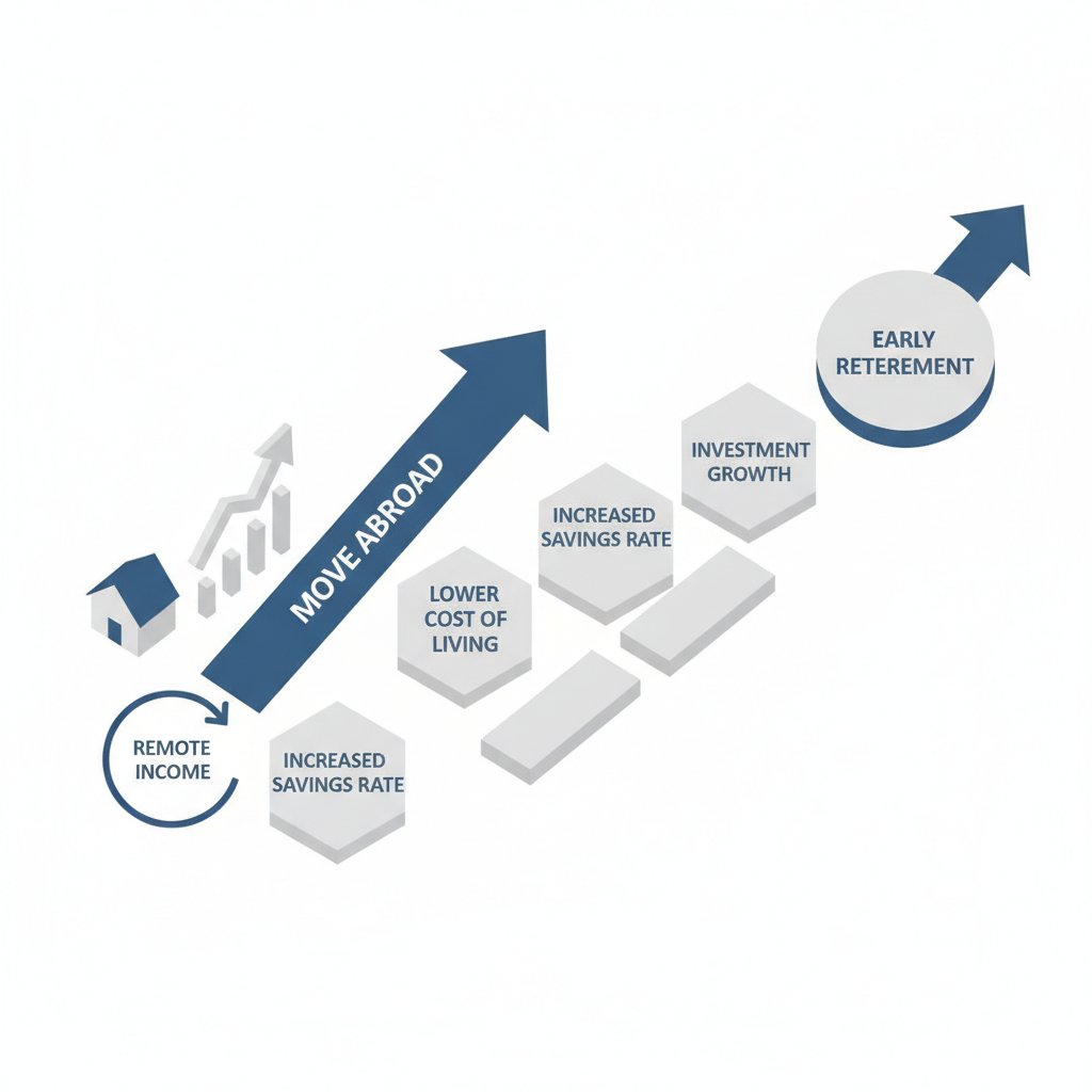 geoarbitrage as a fire strategy: how to retire early by moving abroad - infographic 4 illustration