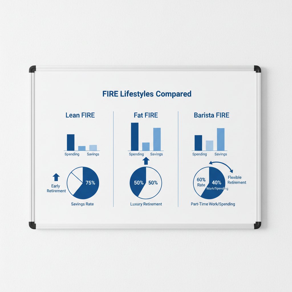 fire lifestyles compared: lean fire vs fat fire vs barista fire - chart 6 illustration